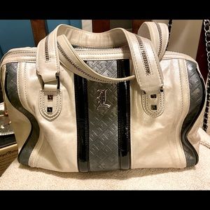 L.A.M.B frosted Love Capri speedy  bag